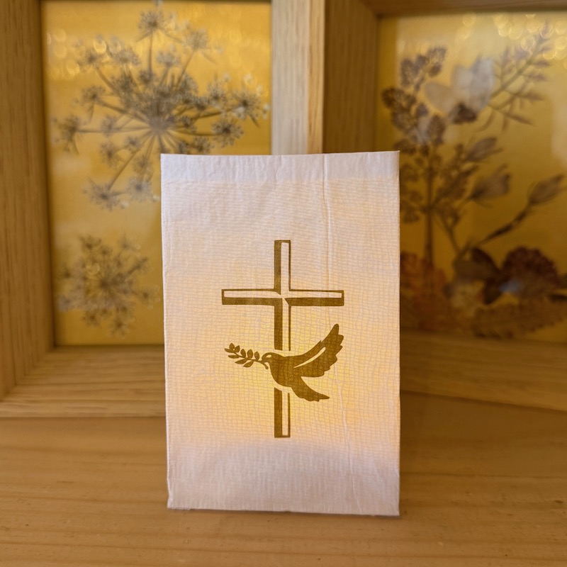 photophore à piles pour coin prière