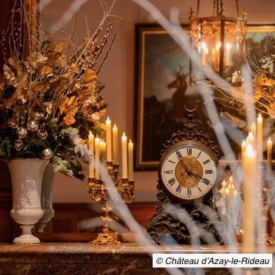 éclairage à la bougie Led au château d'Azay-le-Rideau