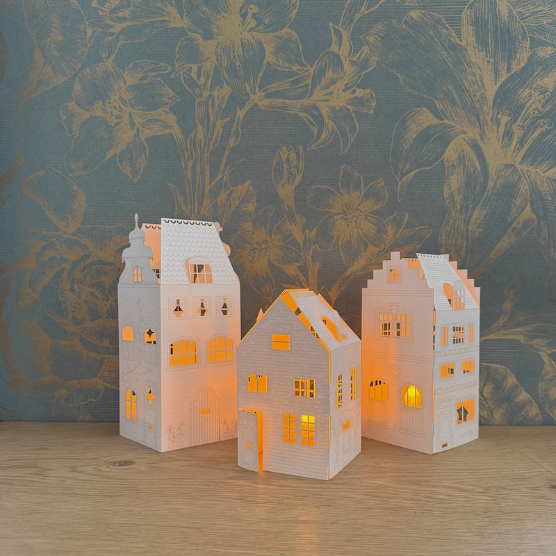 village en papier découpé