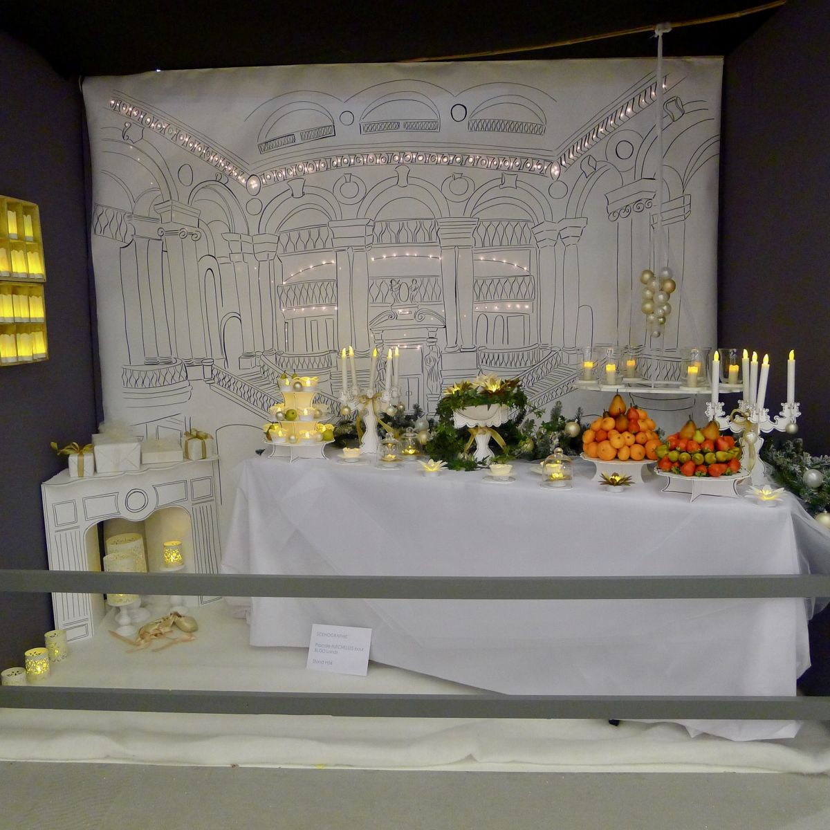 déco de vitrine, mise en scène d'un dîner