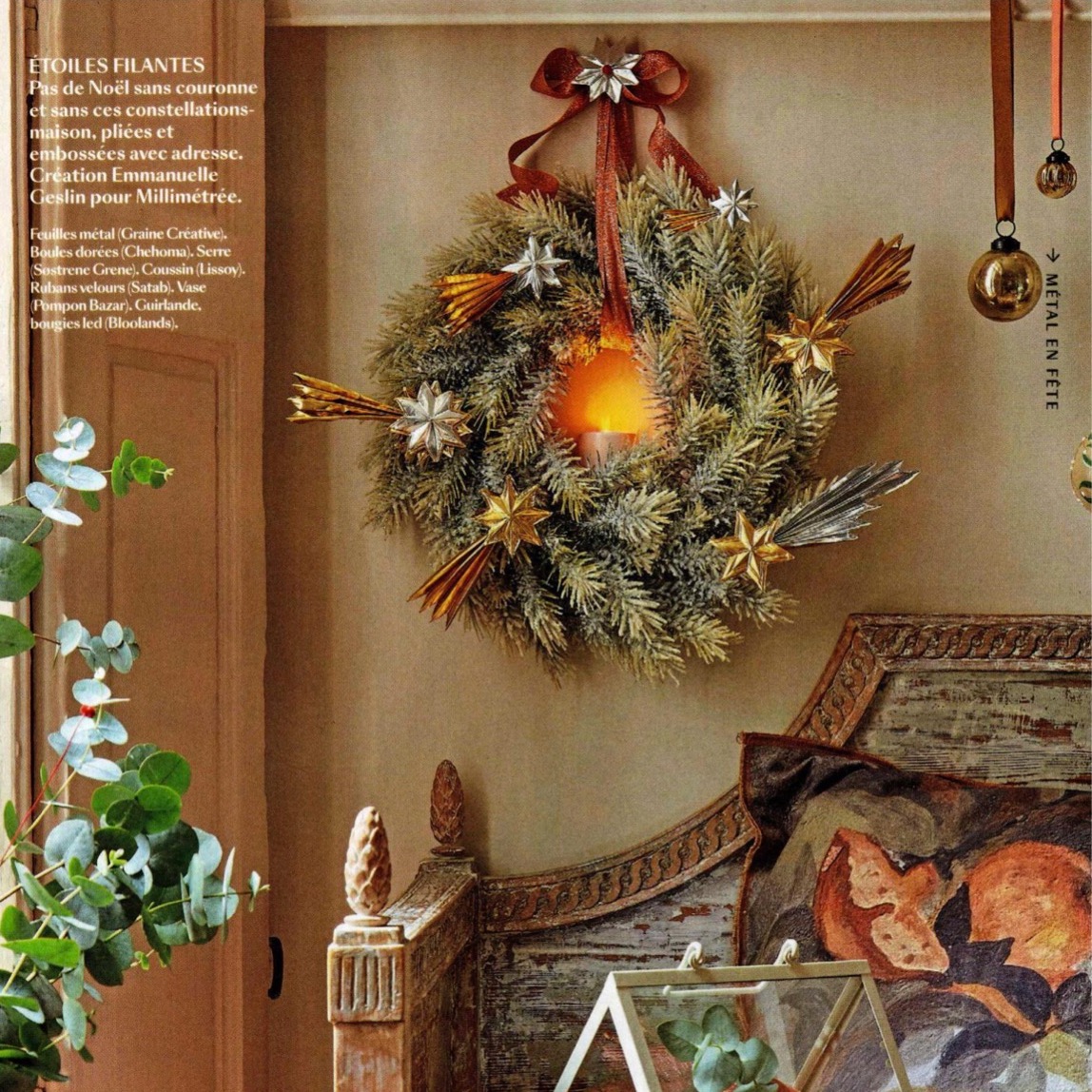 une simple bougie Led et votre couronne de sapin prend vie !
