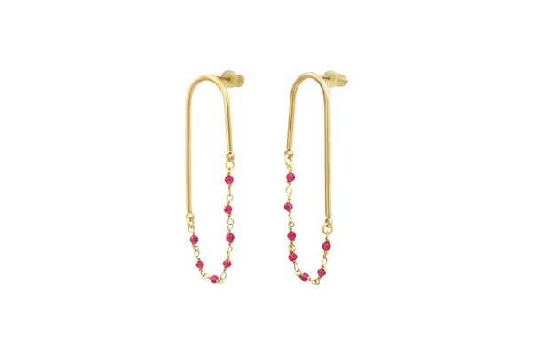 Boucles d'oreilles SISSI GRENAT
