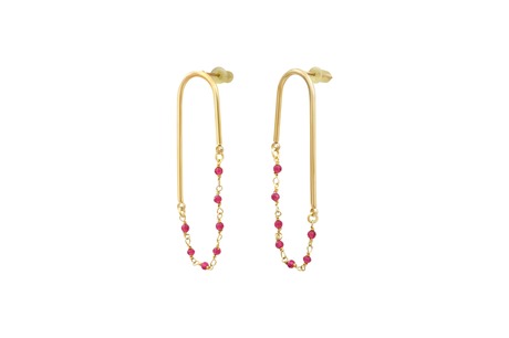 Boucles d'oreilles SISSI GRENAT