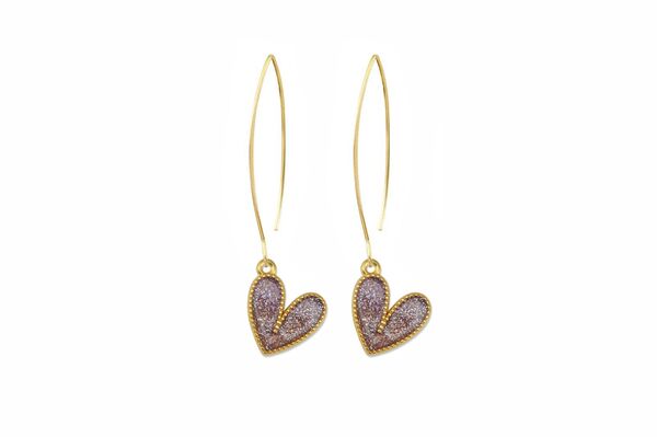Boucles d'oreilles SYBIL MAUVE