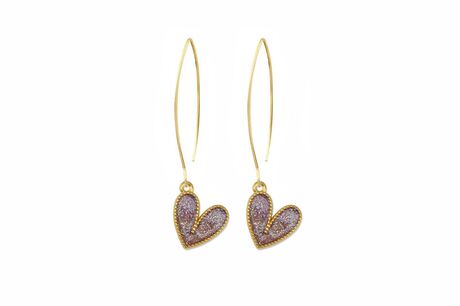 Boucles d'oreilles SYBIL MAUVE