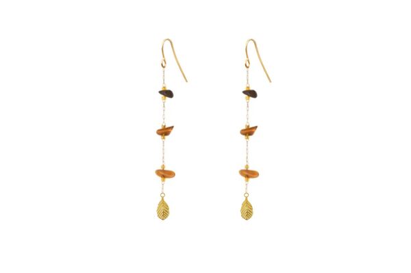 BOUCLES D'OREILLES SONIA OEIL DE TIGRE