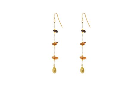 BOUCLES D'OREILLES SONIA OEIL DE TIGRE