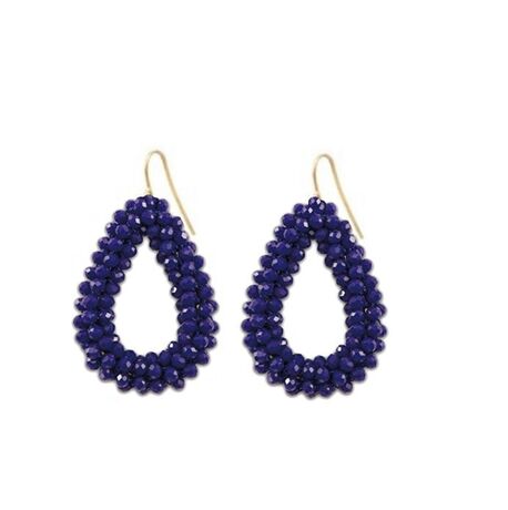 BOUCLES D'OREILLES STACY BLEU MARINE