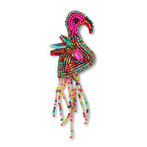 BROCHE FLAMANT ROSE
