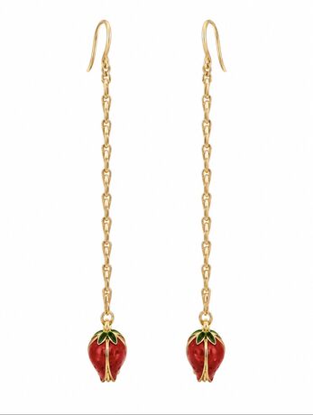 Boucles d'oreilles TIPHAINE ROUGE