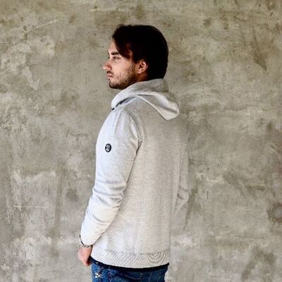 Gilet DOBLONE GRIS avec poches et avec capuche homme