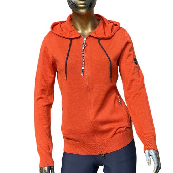 Gilet DOBLONE ORANGE avec capuche