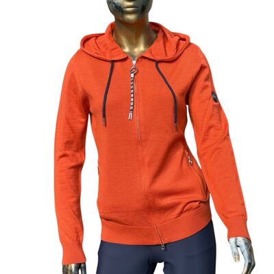 Gilet DOBLONE ORANGE avec capuche