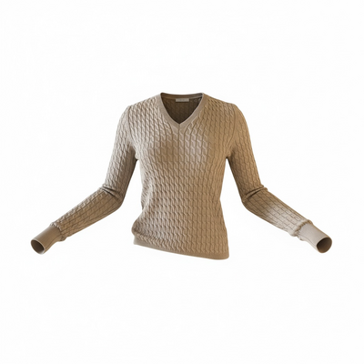 Pullover col V BEIGE