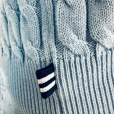 Pullover col V BLEU CIEL