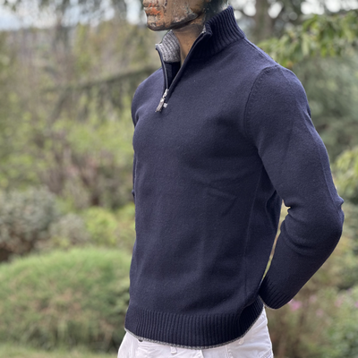 CASHMERE TOUCH pull col camioneur