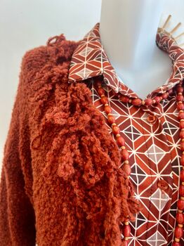 Gilet franges rouille