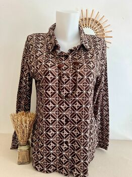 Chemise "Géométrique" chocolat