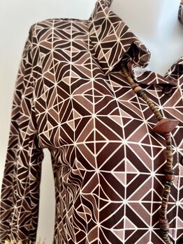 Chemise "Géométrique" chocolat