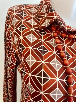 Chemise "Géométrique" rouille