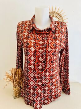 Chemise "Géométrique" rouille