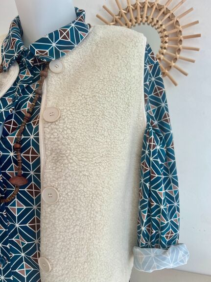 Gilet sans manches Mouton écru
