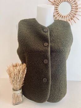 Gilet sans manches Mouton kaki
