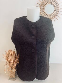 Gilet sans manches Mouton marron