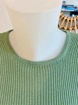 Pull soie vert sauge