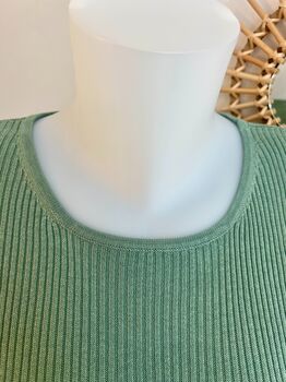 Pull soie taille L vert sauge