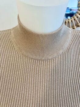 Pull Soie cheminée beige