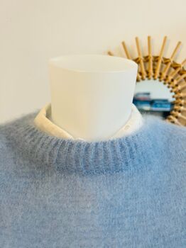 Pull Mohair bleu ciel