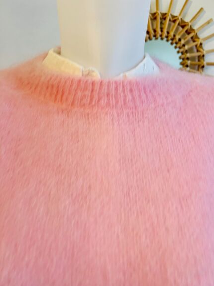 Pull Mohair rose pâle
