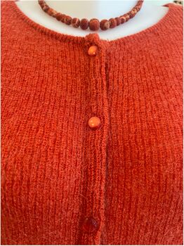 Cardigan mohair rouille