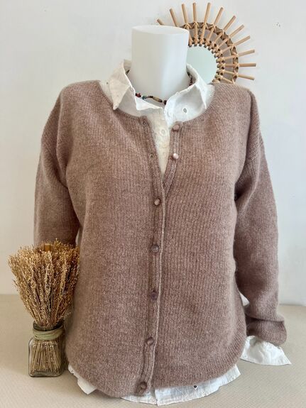 Cardigan mohair  taupe
