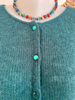 Cardigan mohair vert sapin