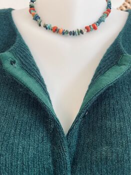 Cardigan mohair vert sapin