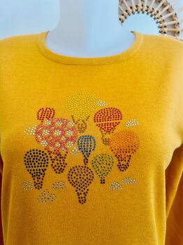 Soie strass ballon jaune