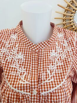 Chemise vichy rouille