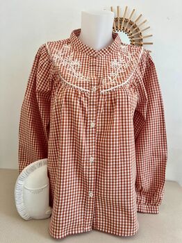 Chemise vichy rouille