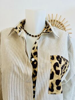 Chemise signature léopard