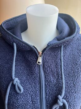 Gilet capuche sherpa marine