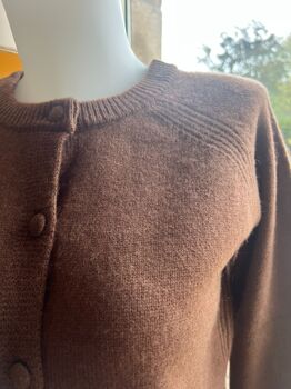 Gilet cachemire Signature marron