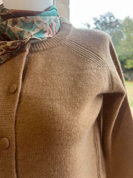 Gilet cachemire Signature camel