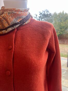 Gilet cachemire Signature rouille