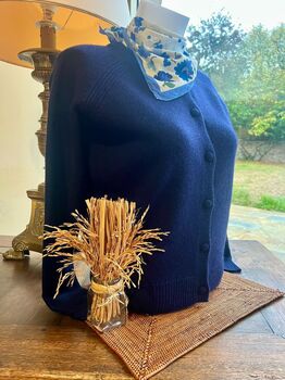Gilet cachemire Signature bleu marine