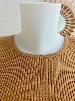 Pull soie camel