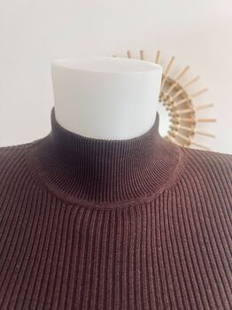 Pull Soie cheminée chocolat