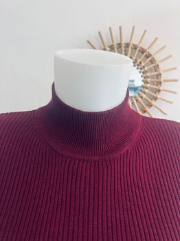 Pull Soie cheminée prune