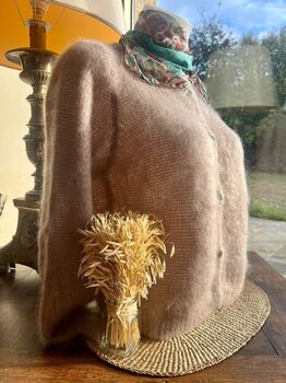 Gilet 80% kid mohair taupe